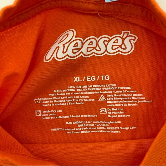 Reese’s Peanut Butter Cups Graphic Tee Short Sleeve Rolled Hem Boxy Fit Size XL - Picture 11 of 14